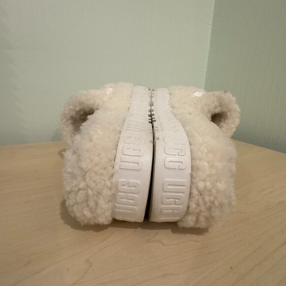 UGG Fluffita Shearling Platform Slippers – Cream | Size 8 | Gently Used - Picture 9 of 12
